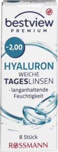 BestView Premium weiche Tageslinsen Hyaluron -2,00