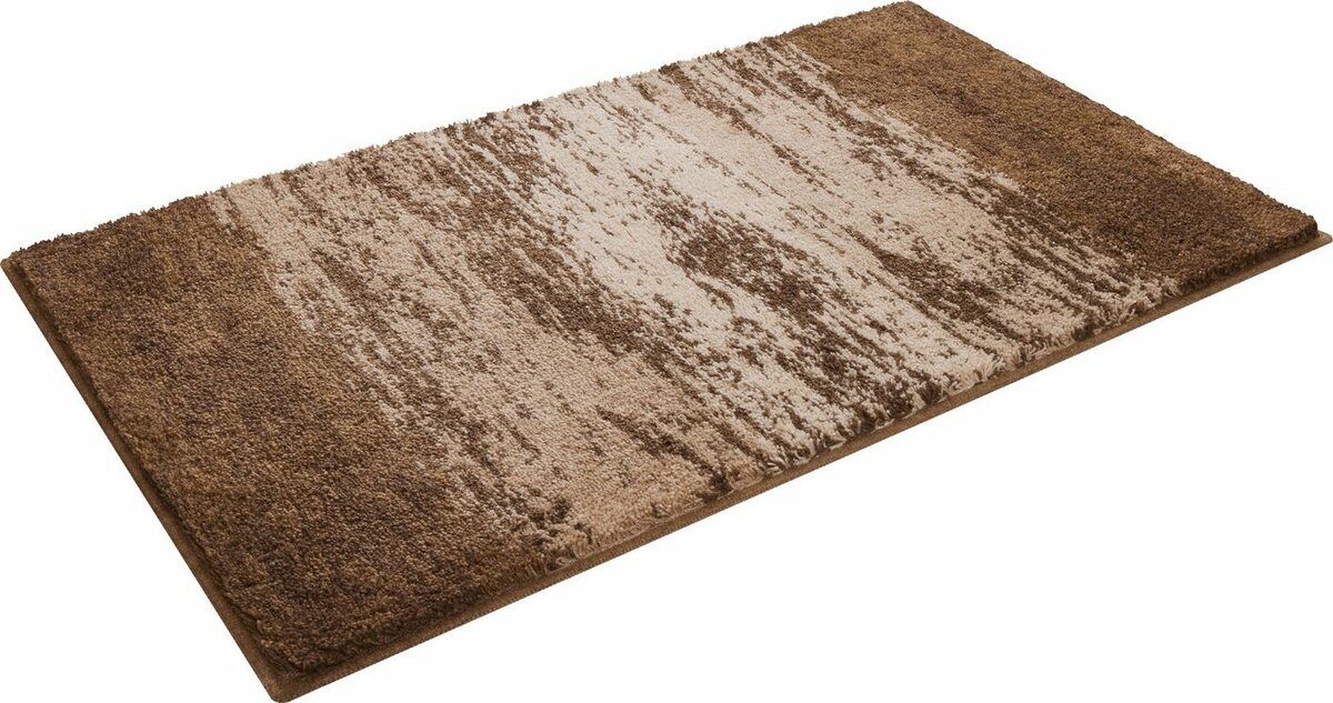 Bild 1 von Badematte Plank Grund, Höhe 20 mm, rutschhemmend beschichtet, schnell trocknend, Polyacryl, rechteckig, weiche Haptik, Made in Europe, Braun