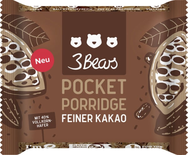 Bild 1 von 3Bears Pocket Porridge Feiner Kakao