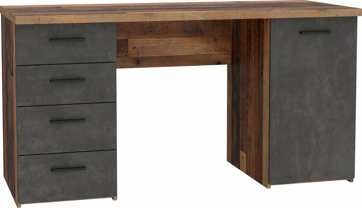 Bild 1 von FORTE Schreibtisch Netta, Breite 145 cm, Braun|grau