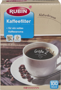 RUBIN Kaffeefilter naturbraun Gr. 2