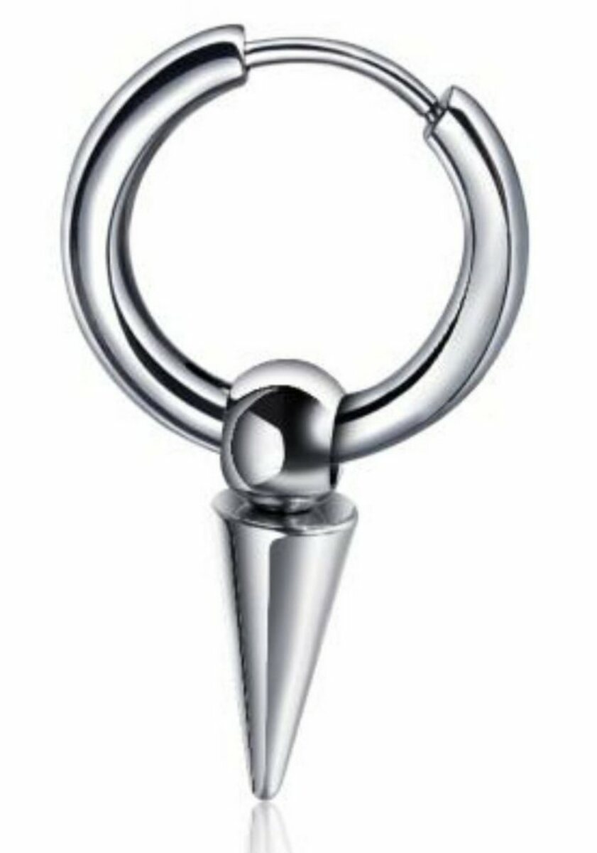 Bild 1 von Firetti Single-Creole Schmuck Geschenk Ohrschmuck einzeln Kegel, zu Hoodie, Kleid, Shirt, Jeans, Sneaker! Anlass Geburtstag Weihnachten, Silberfarben