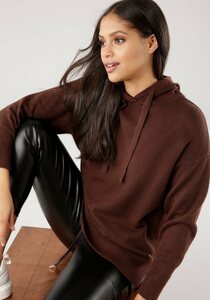 Tamaris Kapuzenpullover im Oversized-Look, Braun