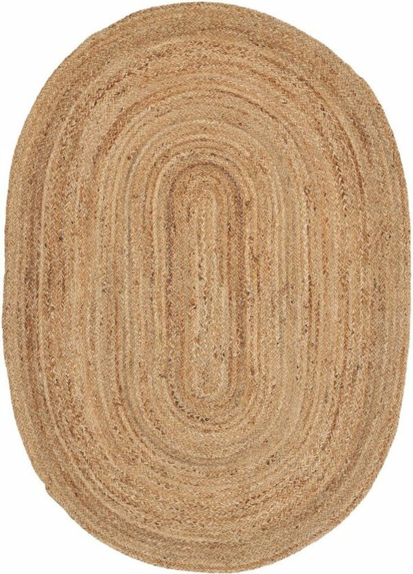 Bild 1 von Teppich Nele Juteteppich Naturfaser, carpetfine, rund, Höhe: 6 mm, geflochtener Wendeteppich aus 100%Jute, in rund und oval, viele Größen, Beige