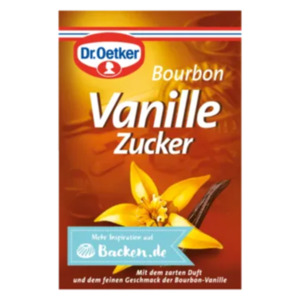 Dr. Oetker Vanillin Zucker, Bourbon-Vanillezucker oder Original Backin
