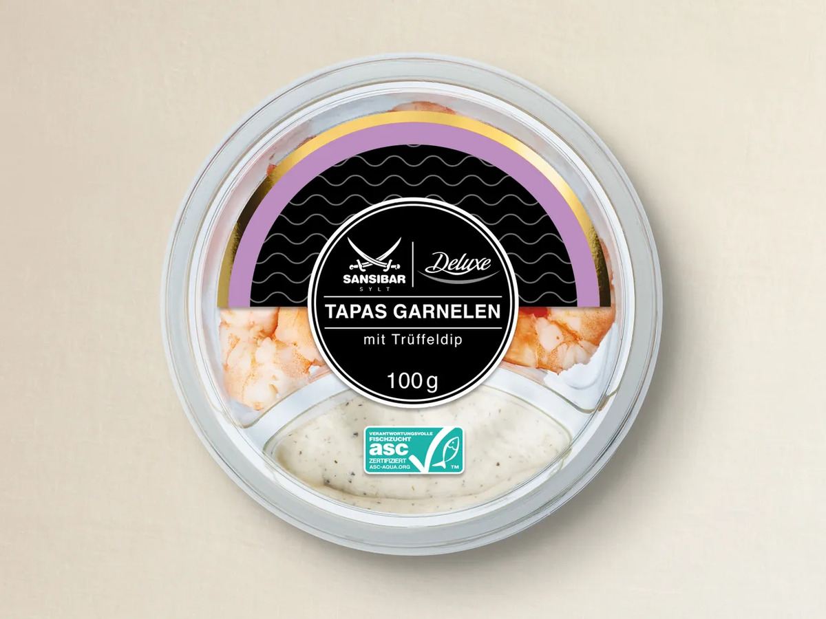Sansibar Deluxe ASC Tapas Garnelen, 100 g von Lidl ansehen!