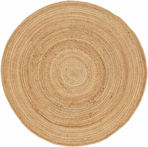 Teppich Nele Juteteppich Naturfaser, carpetfine, rund, Höhe: 6 mm, geflochtener Wendeteppich aus 100%Jute, in rund und oval, viele Größen, Beige