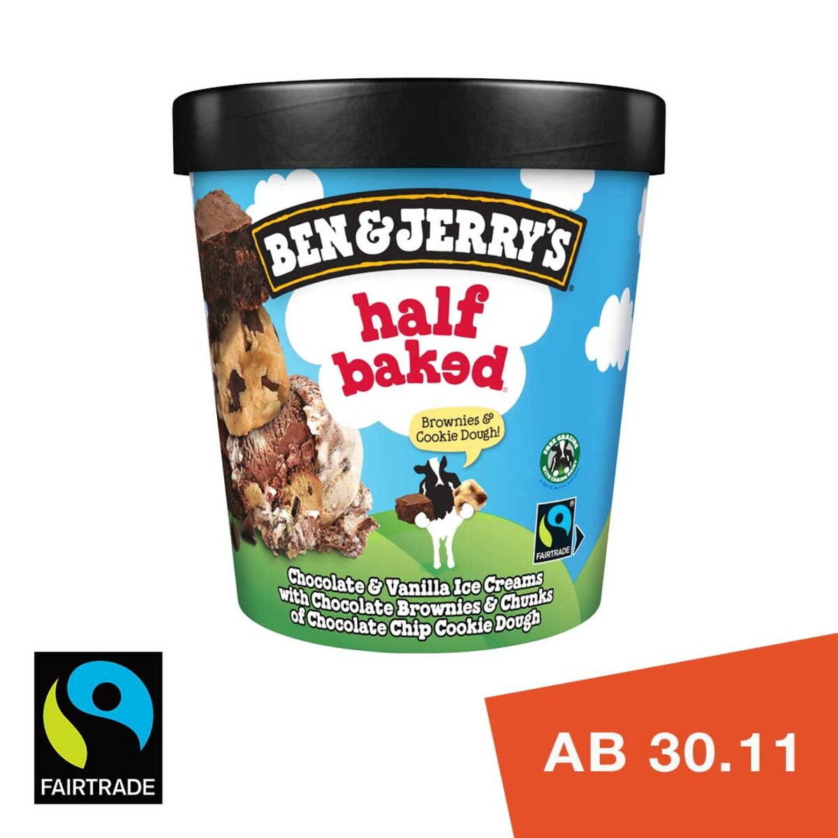Bild 1 von BEN & JERRY’S HALF BAKED oder COOKIE DOUGH und weitere Sorten, je 465-ml-Becher,  Niedrigster Gesamtpreis der letzten 30 Tage: 4,99 €