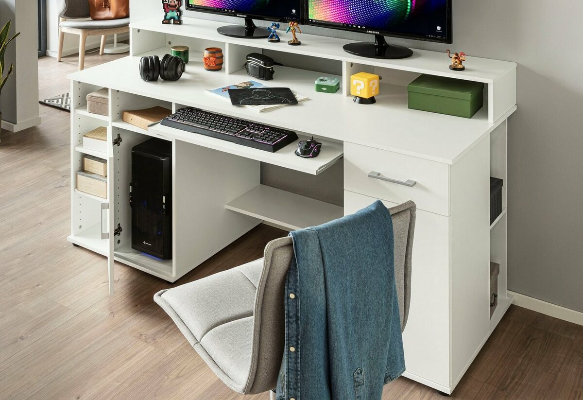 Bild 1 von VOGL Möbelfabrik Schreibtisch Tim, Breite 157 cm, Weiß