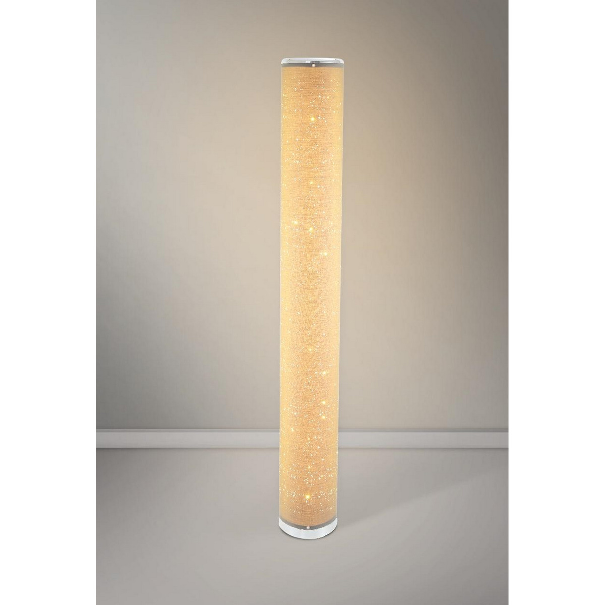 Bild 1 von LED-Stehleuchte taupe 13 W warmweiß Ø 13 x 104 cm, Sterneneffekt