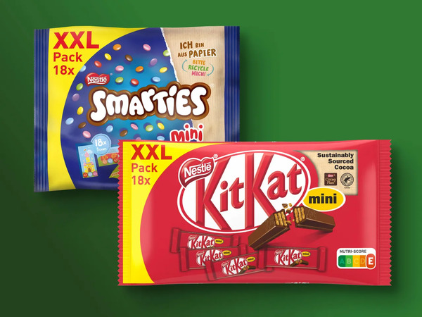 Nestlé KitKat/Smarties Mini XXL Pack, 301/259 g von Lidl ansehen!