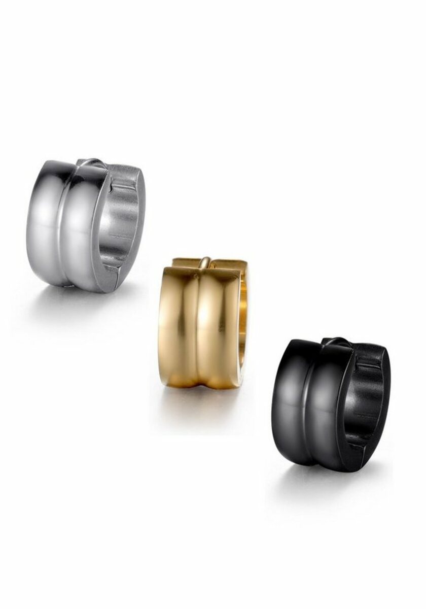 Bild 1 von Firetti Creolen-Set Multipack Schmuck Geschenk Ohrschmuck Creolenset (Set, 3-tlg), zu Hoodie, Kleid, Shirt, Jeans, Sneaker! Anlass Geburtstag Weihnachten, Bunt|gelb|goldfarben|schwarz