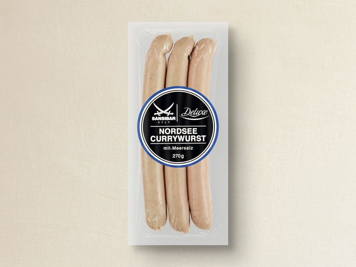 Bild 1 von Sansibar Deluxe Nordsee-/Inselcurrywurst, 
         270 g