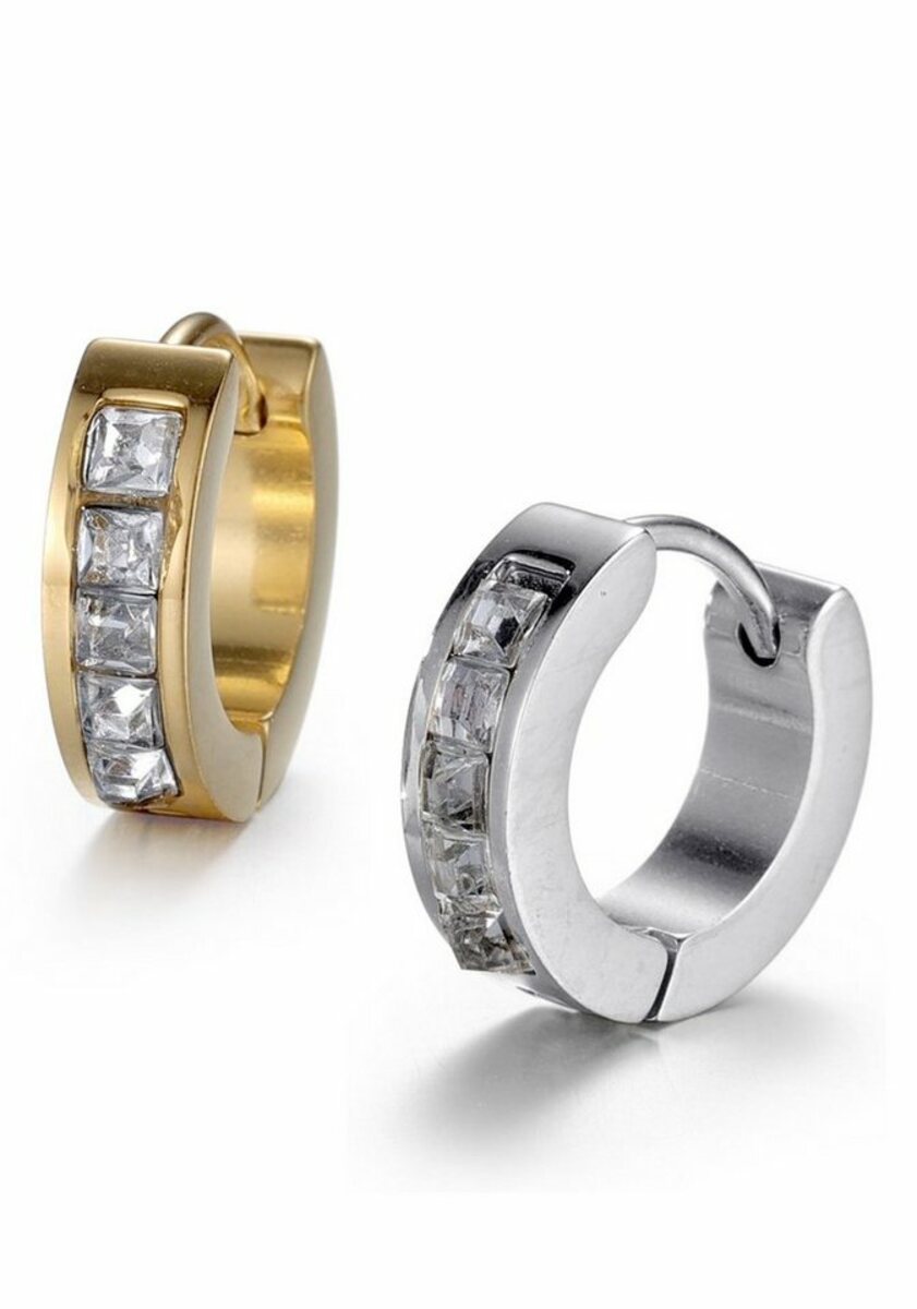 Bild 1 von Firetti Creolen-Set Multipack Schmuck Geschenk Ohrschmuck Creolenset (Set, 2-tlg), zu Kleid, Shirt, Jeans, Sneaker! Anlass Geburtstag Weihnachten, Bunt|gelb|goldfarben|weiß