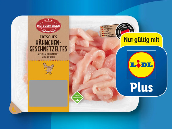 Bild 1 von Metzgerfrisch Frisches Hähnchengeschnetzeltes, 
         400 g