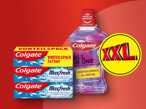 Colgate Zahncreme/Mundspülung XXL, 
         3x 75/2x 500 ml