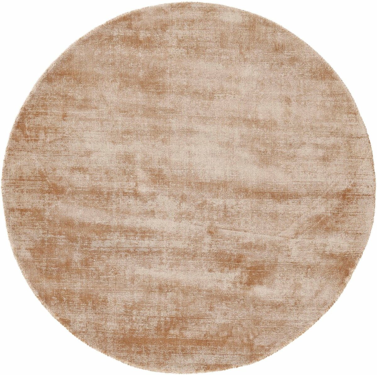 Bild 1 von Teppich Ava Viskoseteppich, carpetfine, rund, Höhe: 13 mm, Seidenoptik, leichter Glanz, Wohnzimmer, Beige