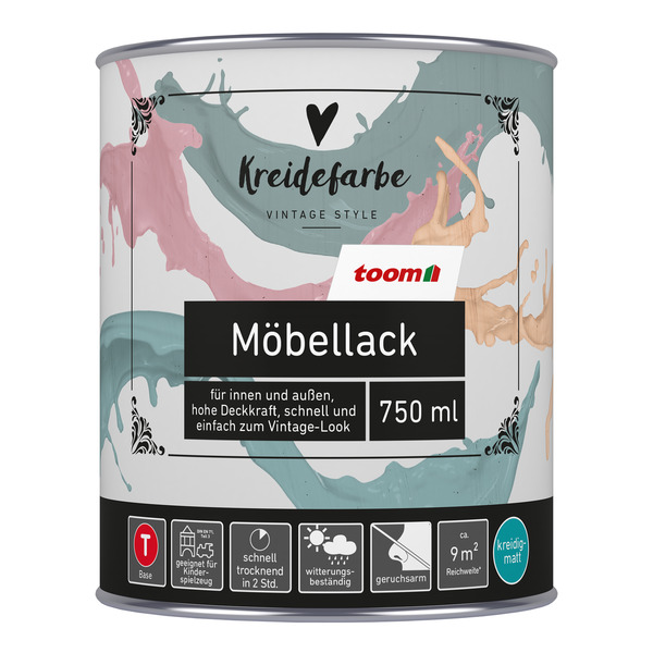 Bild 1 von toom Kreidefarbe-Möbellack Base T 'Vintage Style' 750 ml