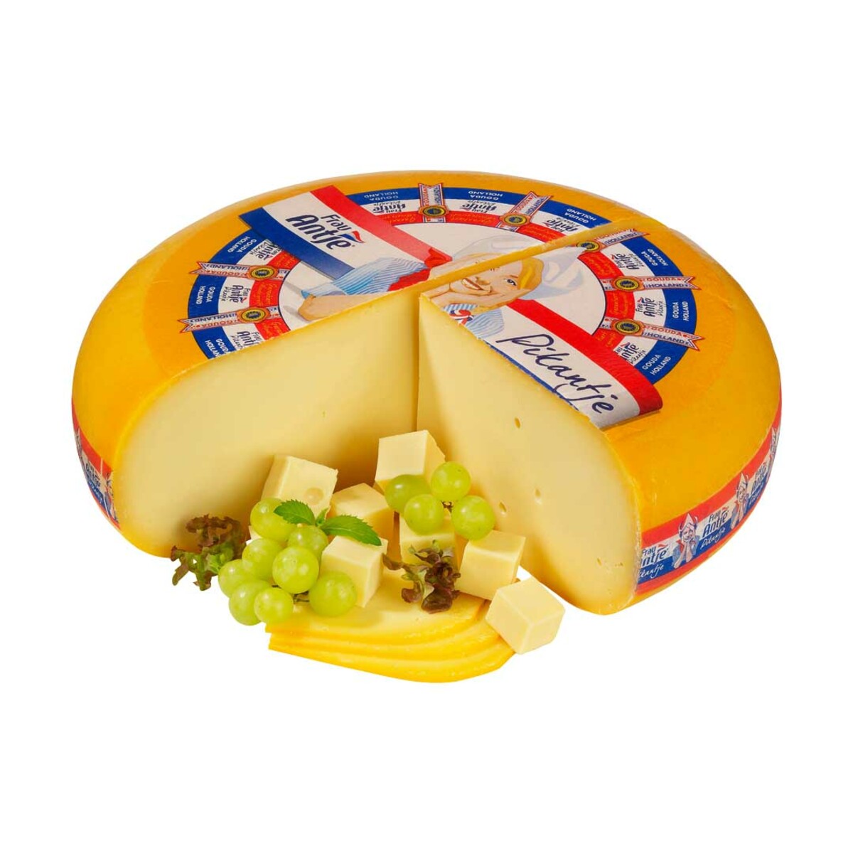 FRAU ANTJE PIKANTJE holl. Schnittkäse, 48% Fett i. Tr., je 100 g von ...