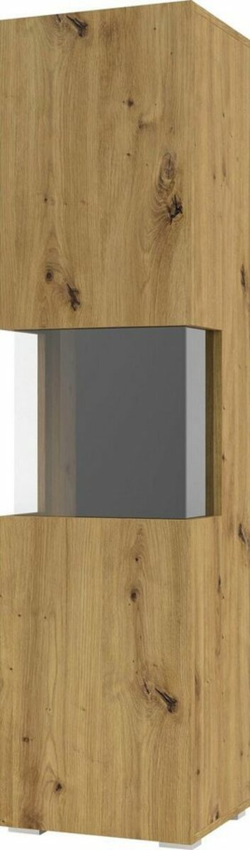 Bild 1 von Helvetia Vitrine Ava Höhe 140 cm mit Seitenverglasung, Beige|schwarz