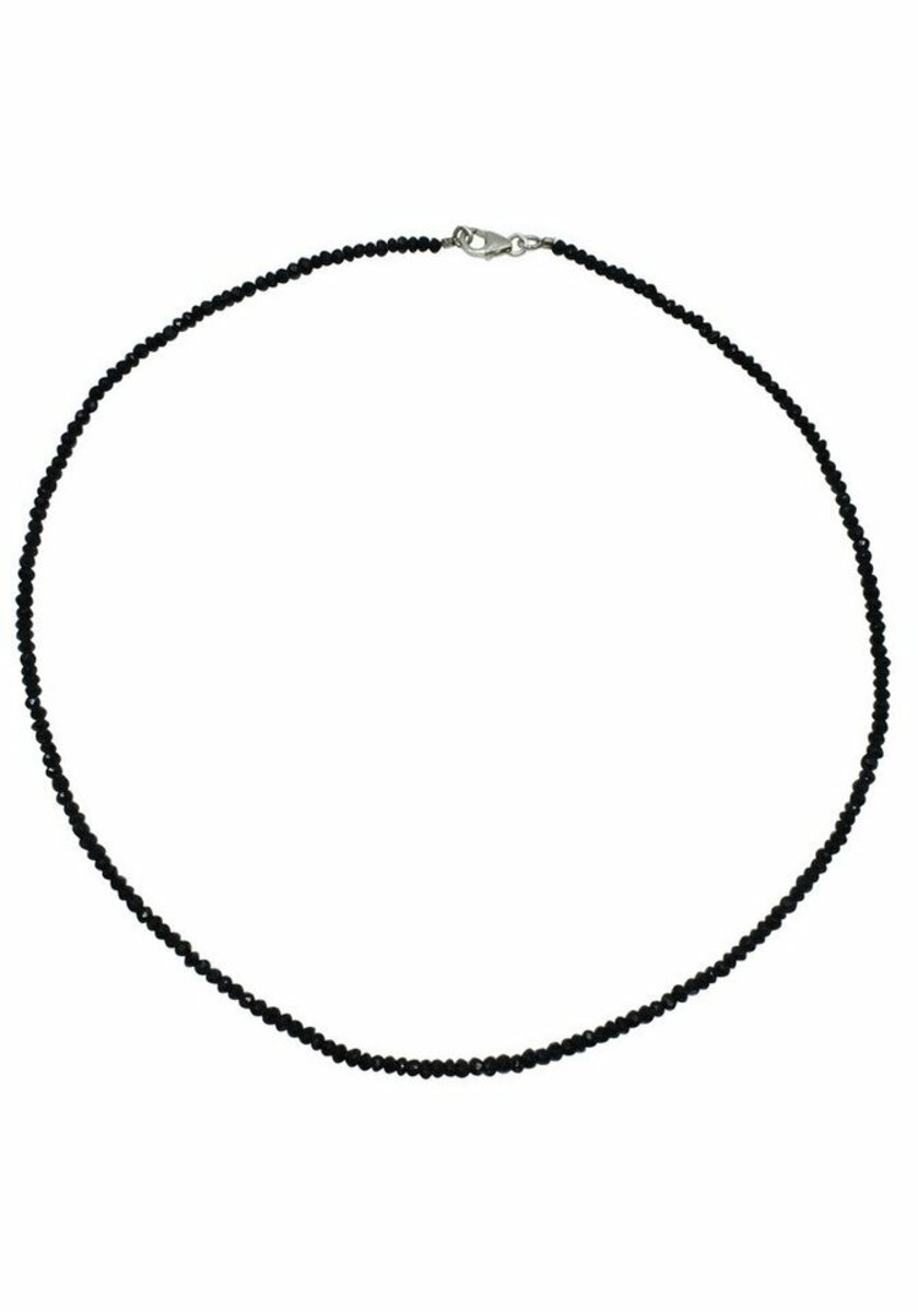 Bild 1 von Firetti Collier Schmuck Geschenk Halsschmuck Halskette Steinkette Steinkette Spinell, zu Kleid, Shirt, Jeans, Sneaker! Anlass Geburtstag Weihnachten, Schwarz|silberfarben