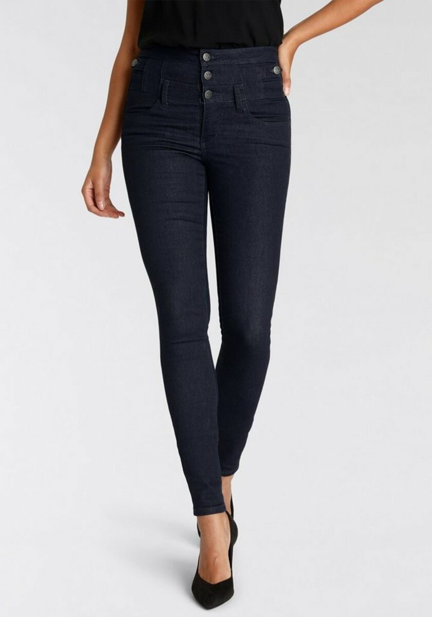 Bild 1 von Arizona Skinny-fit-Jeans High Waist, Blau