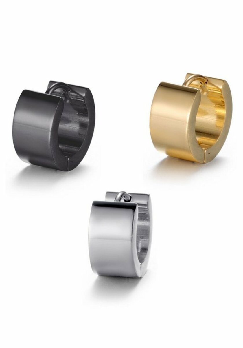 Bild 1 von Firetti Creolen-Set Multipack Schmuck Geschenk Ohrschmuck Creolenset (Set, 3-tlg), zu Hoodie, Kleid, Shirt, Jeans, Sneaker! Anlass Geburtstag Weihnachten, Bunt|gelb|goldfarben|schwarz