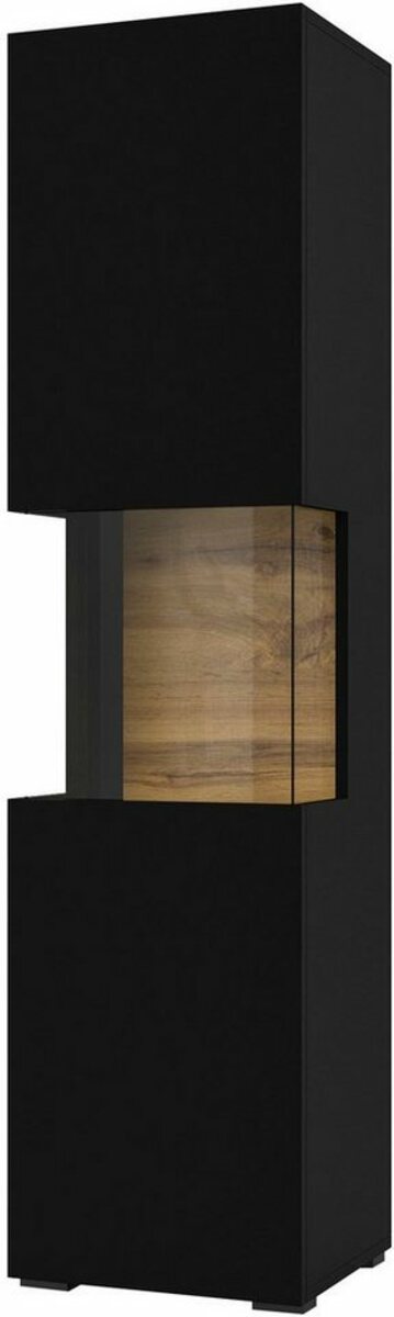 Bild 1 von Helvetia Vitrine Ava Höhe 140 cm mit Seitenverglasung, Schwarz