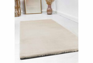 Hochflor-Teppich Alice Kunstfell, Esprit, rechteckig, Höhe: 25 mm, Kaninchenfell-Haptik, besonders weich und dicht, für alle Räume, Beige