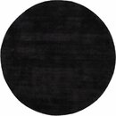 Bild 1 von Teppich Ava Viskoseteppich, carpetfine, rund, Höhe: 13 mm, Seidenoptik, leichter Glanz, Wohnzimmer, Schwarz
