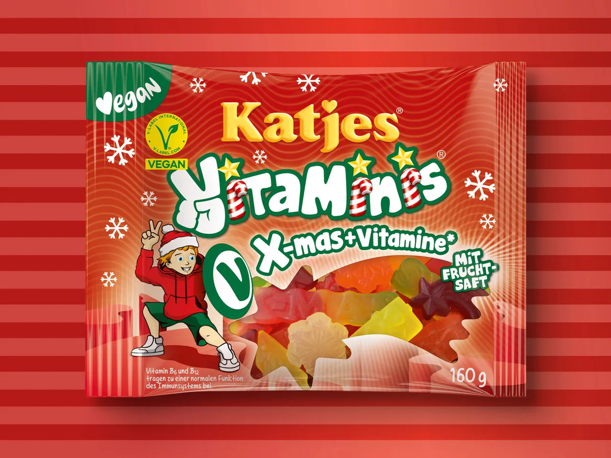 Bild 1 von Katjes Vitaminis X-mas + Vitamine, 
         160 g
