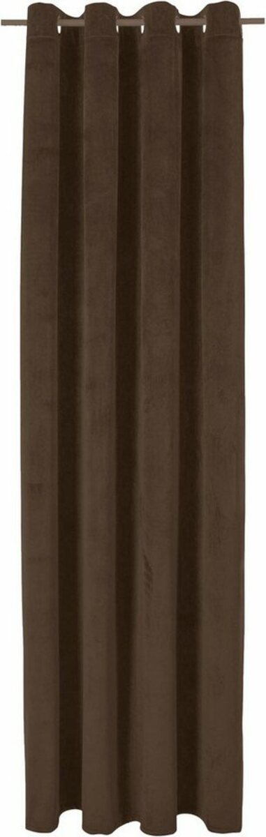 Bild 1 von Vorhang Kailee, OTTO products, Ösen (1 St), blickdicht, Polyester, nachhaltig, recyceltes Polyester, monochrom, samt, Braun