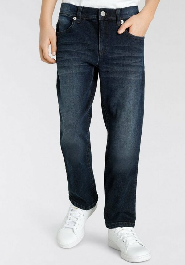 Bild 1 von KangaROOS Stretch-Jeans, regular fit mit geradem Beinverlauf, Blau