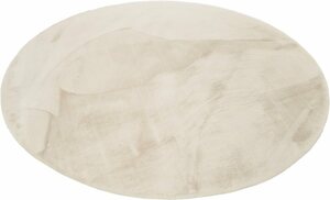 Hochflor-Teppich Alice Kunstfell, Esprit, rund, Höhe: 25 mm, Kaninchenfell-Haptik, besonders weich und dicht, für alle Räume, Beige
