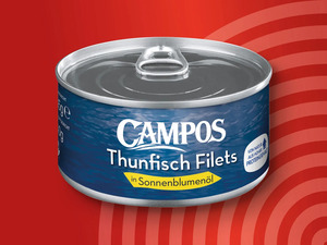 Campos Thunfisch Filets, 
         185 g; Abtropfgewicht: 140 g