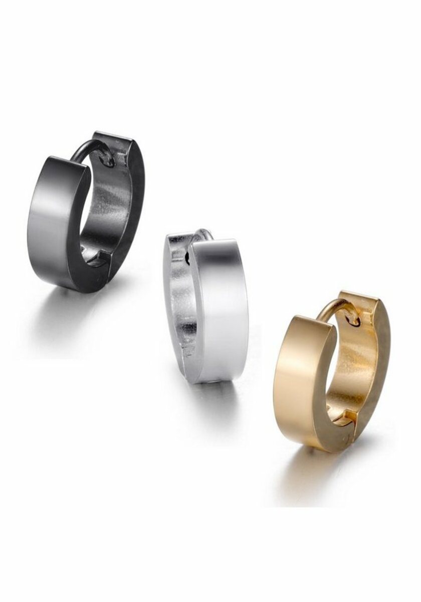 Bild 1 von Firetti Creolen-Set Multipack Schmuck Geschenk Ohrschmuck Creolenset (Set, 3-tlg), zu Hoodie, Kleid, Shirt, Jeans, Sneaker! Anlass Geburtstag Weihnachten, Bunt|gelb|goldfarben|schwarz