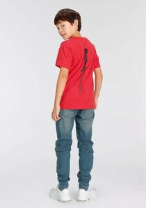 Bench. T-Shirt Basic mit Rückendruck und in melierter Qualität, Rot