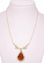 Bild 1 von Firetti Kette mit Anhänger Schmuck Geschenk, Schlangenkette, vergoldet, schimmernd, Vintage-Look, zu Kleid, Shirt, Jeans, Sneaker! Anlass Geburtstag Weihnachten, Braun|gelb|goldfarben