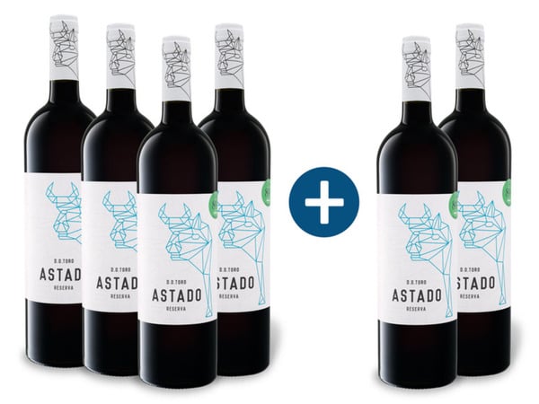 Bild 1 von 4 + 2 Weinpaket Astado Reserva Toro DO trocken, Rotwein, 
         4.5-l