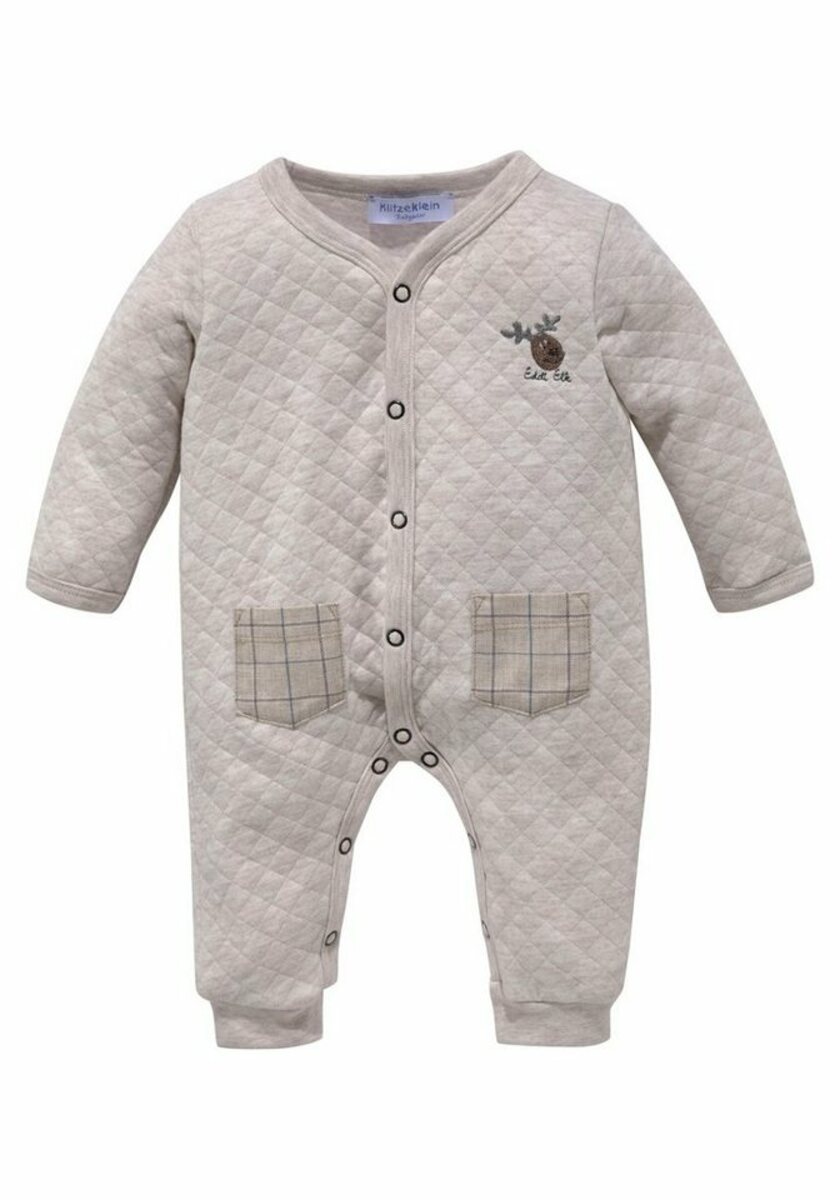 Bild 1 von Klitzeklein Overall Baby-Overall weich gesteppte Sweatware, Beige