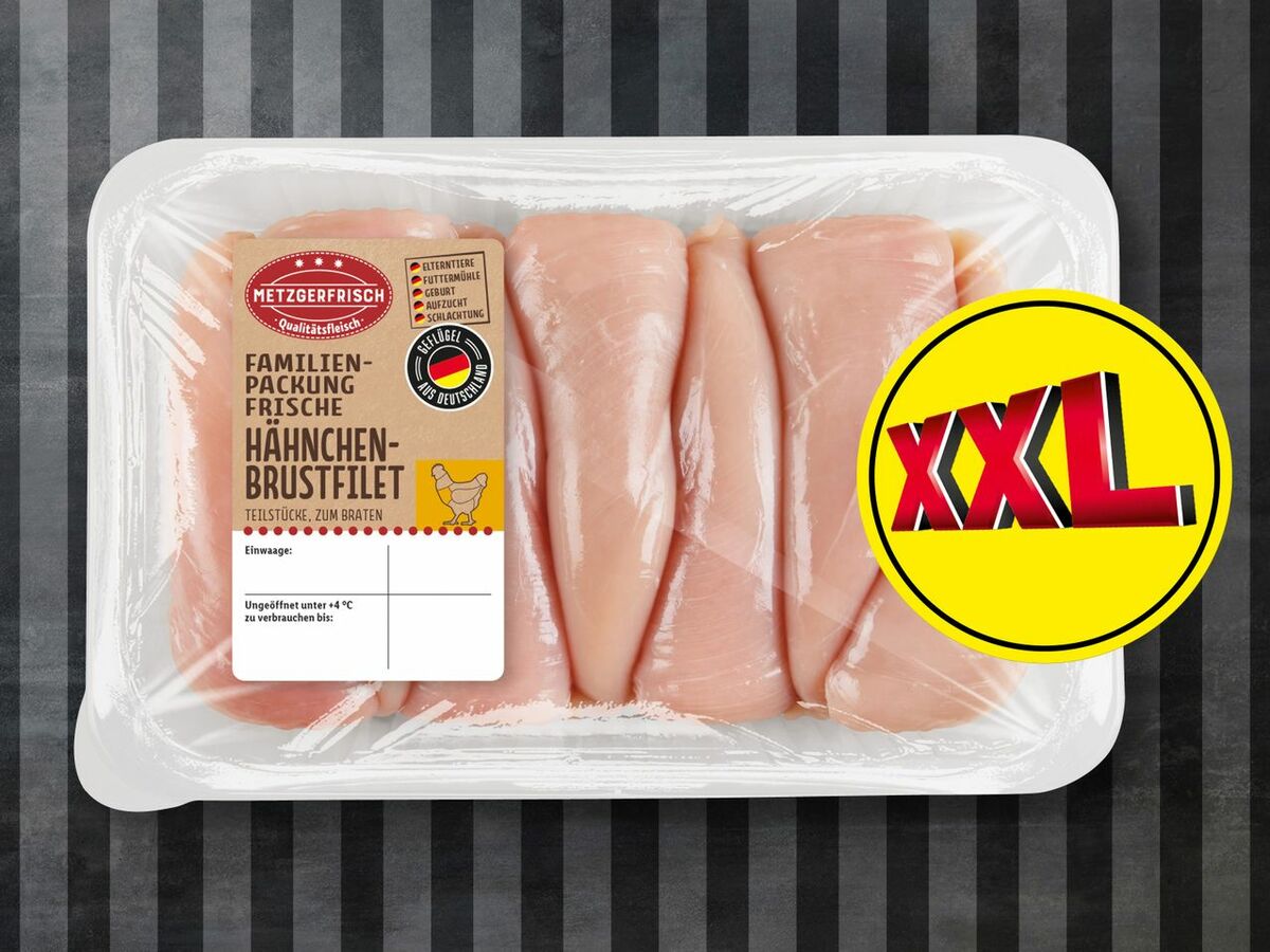 Bild 1 von Metzgerfrisch Frisches Hähnchen-Brustfilet XXL, 
         1,2 kg