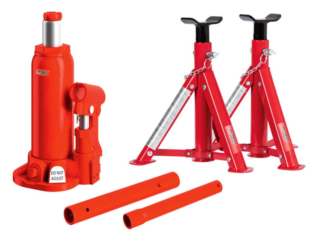 Bild 1 von ULTIMATE SPEED® Hydraulischer Wagenheber mit zwei Untestellböcken