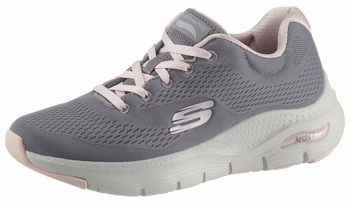 Bild 1 von Skechers ARCH FIT Sneaker mit seitlichem Logo-Emblem, Grau|rosa