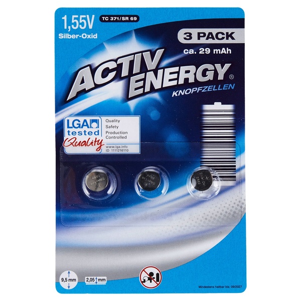 Bild 4 von ACTIV ENERGY Knopfzellen, 3er-Packung