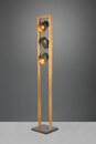 Bild 1 von TRIO Leuchten Stehlampe Bell, Leuchtmittel wechselbar, ohne Leuchtmittel, Warmweiß, 3-flammig mit Schirmen in Glocken-Optik, Holz-Nickel-Antik Kombination, Silberfarben