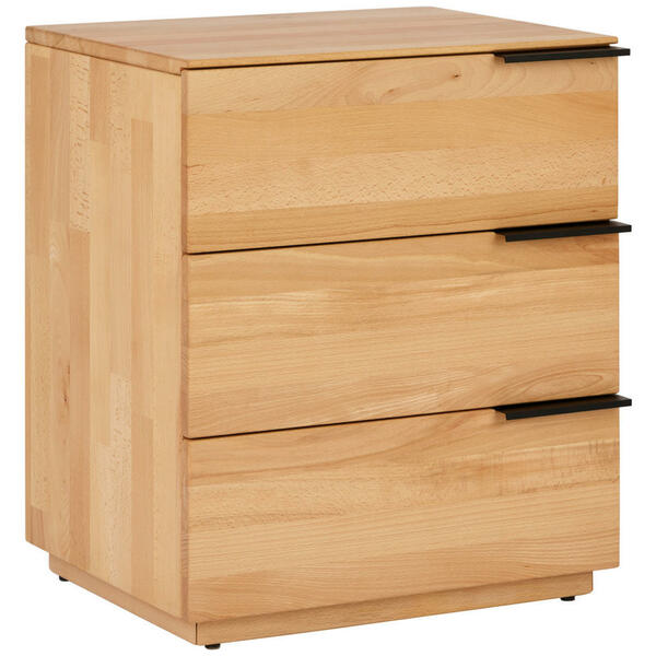 Bild 1 von Mid.you Nachtschrank, Holz, Kernbuche, massiv, 3 Schubladen, 50x60x40 cm, Schlafzimmer, Nachttische