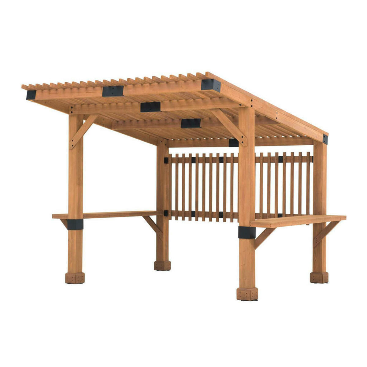 Pergola, Holz, Zeder,Zeder, massiv, 309.6x239256.4x274.5 cm, Sonnen