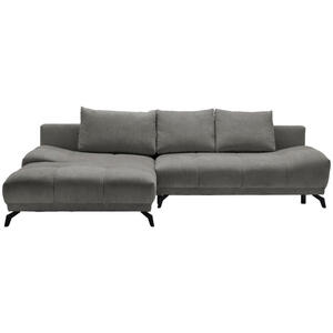 Hom`in Ecksofa, Blau, Braun, Textil, 5-Sitzer, Füllung: Schaumstoff, Ottomane links, L-Form, 290x182 cm, Stoffauswahl, seitenverkehrt erhältlich, Schlafen auf Sitzhöhe, Wohnzimmer, Sofas & Couches