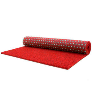 Rasenteppich Georgia, Rot, Textil, Uni, rechteckig, 133 cm, Made in EU, beliebig kürzbar, in verschiedenen Größen erhältlich, UV-beständig, pflegeleicht, strapazierfähig, leicht zusammenrollbar