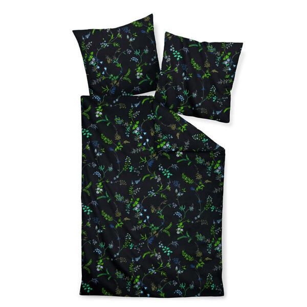 Bild 1 von Janine Bettwäsche Moments, Braun, Grün, Schwarz, Textil, Floral, 135 cm, Textiles Vertrauen - Oeko-Tex®, Oeko-Tex® Made IN Green, bügelfrei, pflegeleicht, atmungsaktiv, hautfreundlich, saugfähi